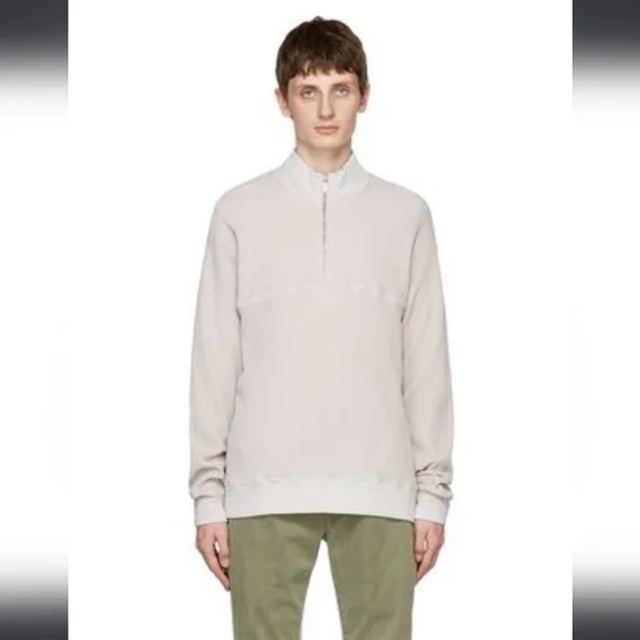 Cotton Citizen New waffle knit cotton sweater. Turtleneck.  Half-zip closure. - Picture 3 of 11